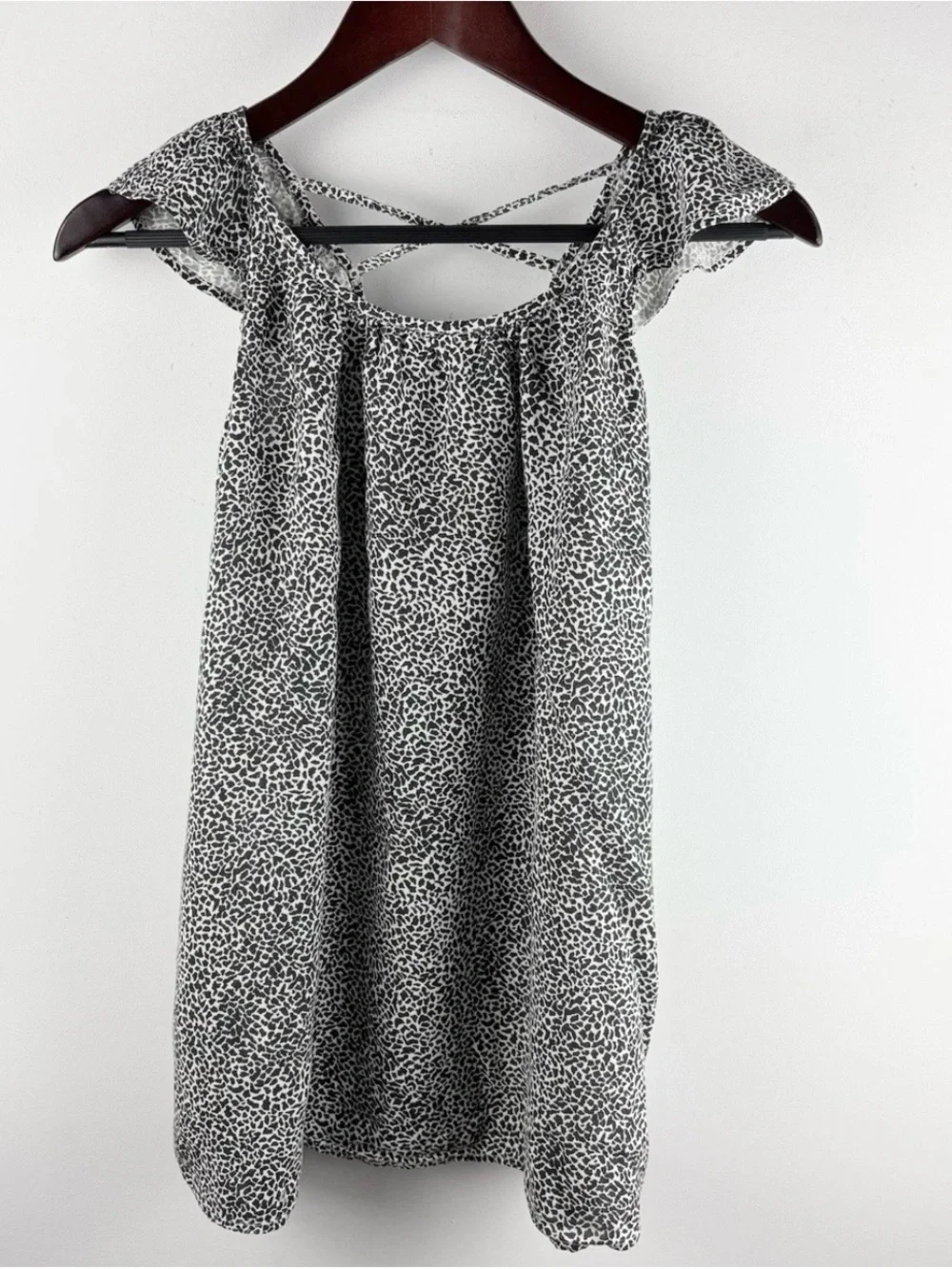 Billabong Girl's Animal Print Flutter Sleeve Sundress Summer Dress Medium 8 10